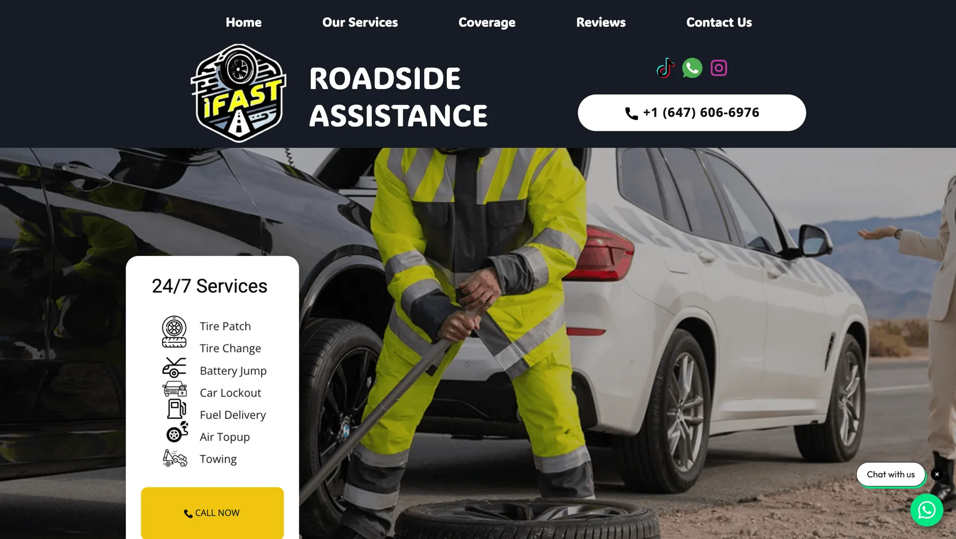 iFast Roadside Assistance Website